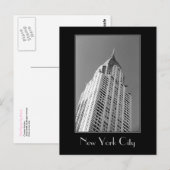 Chrysler Gebäude B&W Postcard Postkarte (Vorne/Hinten)