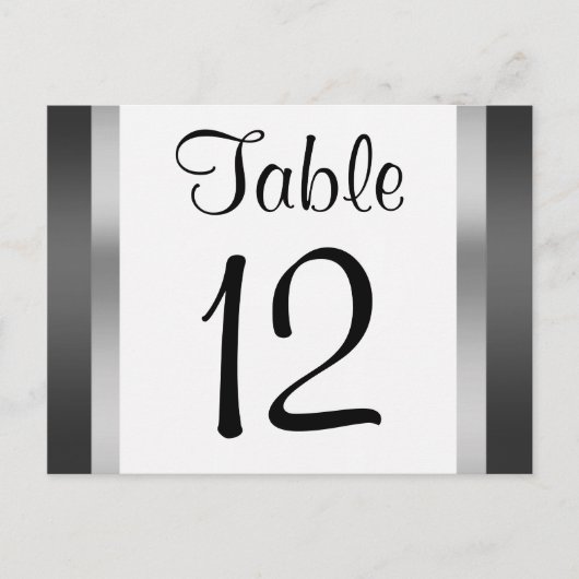 Chrysler Gebäude Black Silver Tischnummer (Vorderseite)