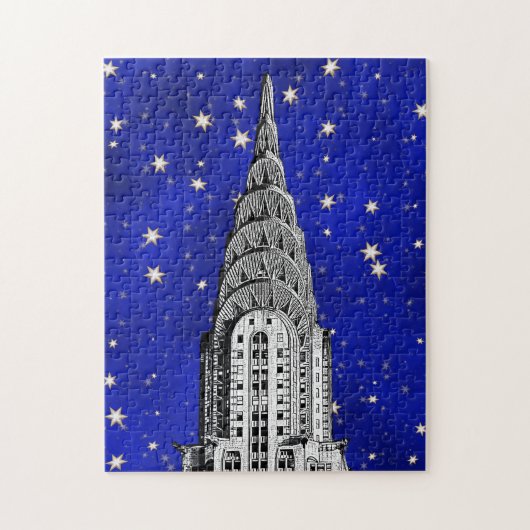 Chrysler Gebäude Dome und ein Starry Blue Sky Puzzle (Vertikal)