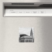 Chrysler Gebäude, Flatiron, Clouds B&W Magnet (In Situ (Geschirrspüler))