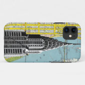 Chrysler-Gebäude mit Kartenhintergrund Case-Mate iPhone Hülle (Rückseite (Horizontal))