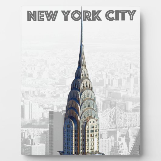 Chrysler Gebäude New York City Fotoplatte (Vorderseite)