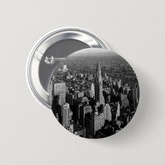 Chrysler Gebäude New York Manhattan Button (Vorne & Hinten)
