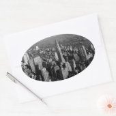 Chrysler Gebäude New York Manhattan Ovaler Aufkleber (Umschlag)