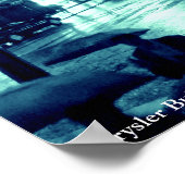 Chrysler Gebäude NYC Blue Poster 18x24 (Ecke)