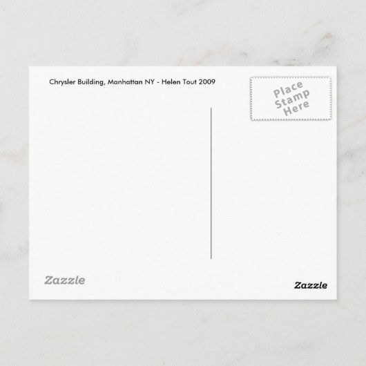 Chrysler Gebäude Postcard Postkarte (Rückseite)