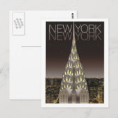 Chrysler-Gebäude Postkarte (Vorne/Hinten)