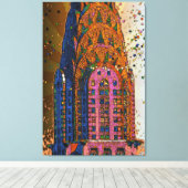 Chrysler Gebäude Top Closeup #1 Leinwanddruck (Insitu (Holzboden))