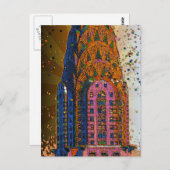 Chrysler Gebäude Top Closeup #1 Postkarte (Vorne/Hinten)