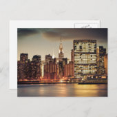 Chrysler Gebäude und NYC Skyline Postkarte (Vorne/Hinten)