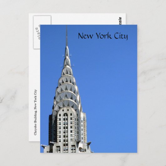Chrysler nyc postkarte (Vorne/Hinten)