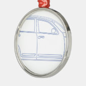 Chrysler PT Cruiser Silbernes Ornament (Links)