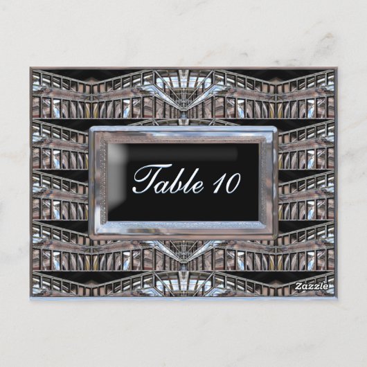 Chrysler-Tischnummer Postkarte (Rückseite)