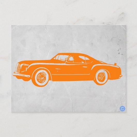 Chrysler Vintag Orange Postkarte (Vorderseite)
