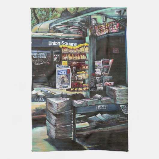 Chrysocolia Morning, Gewerkschaft Square, New York Geschirrtuch (Vertikal)