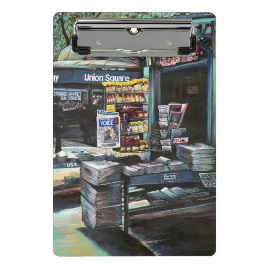 Chrysocolia Morning, Gewerkschaft Square, NYC Mini Klemmbrett (Vorderseite)