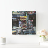 Chrysocolia Morning, Gewerkschaft Square, NYC Quadratische Wanduhr (Zuhause)