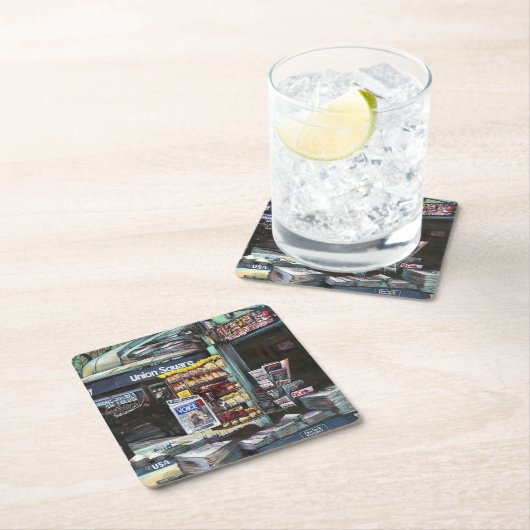 Chrysocolia Morning, Gewerkschaft Square, NYC Rechteckiger Pappuntersetzer (Vor Ort)