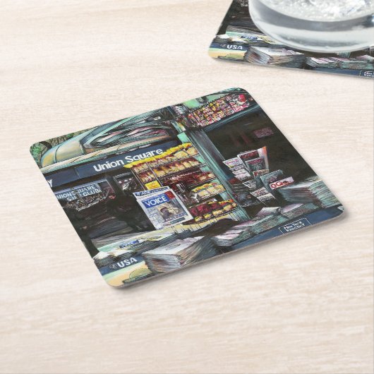 Chrysocolia Morning, Gewerkschaft Square, NYC Rechteckiger Pappuntersetzer (angewinkelt)