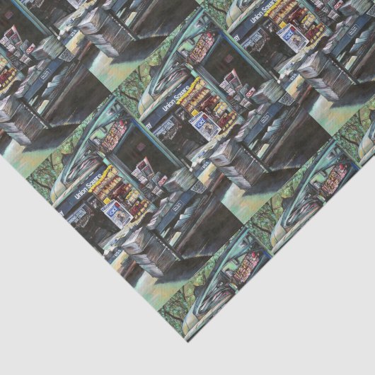 Chrysocolia Morning, Gewerkschaft Square, NYC Seidenpapier (Ausschnitt)