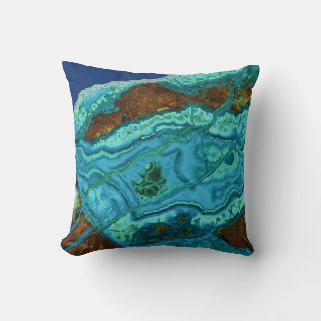 Chrysocolla Throw Kissen (Vorderseite)