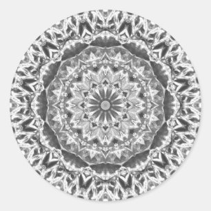 Chrystal Kaleidoskop 03 Runder Aufkleber
