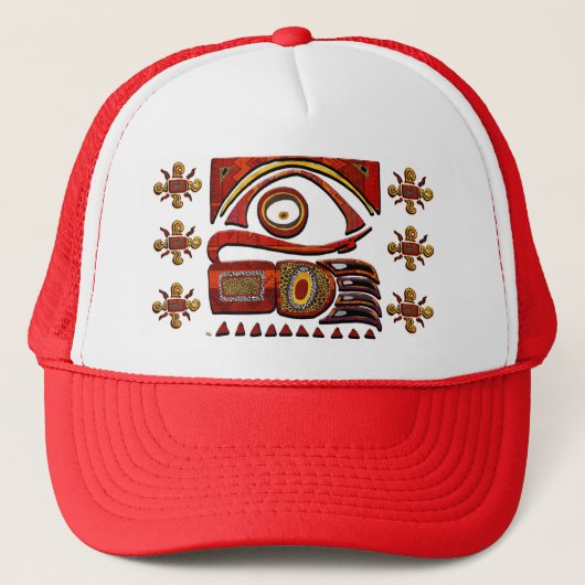 Chu Mtu African Folk Art Truckerkappe (Vorderseite)