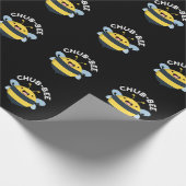 Chub-bee Funny Chubby Bee Pun Dark BG Geschenkpapier (Ecke)