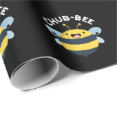Chub-bee Funny Chubby Bee Pun Dark BG Geschenkpapier (Rolleneckpunkt)