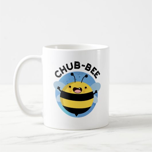 Chub-Bee Funny Chubby Bee Pun Kaffeetasse (Links)