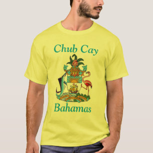 Chub Cay, Bahamas mit Wappen T-Shirt