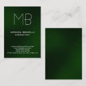 Chuba grüner Hintergrund modern Visitenkarte (Vorne/Hinten)