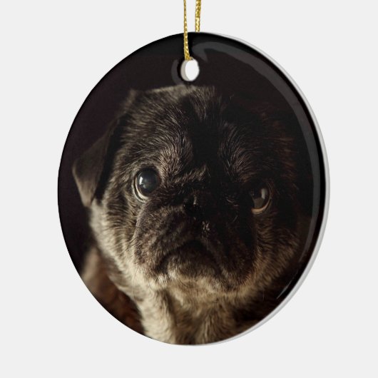 Chubbs das Wampug Schwarze auf schwarzer Keramik Ornament (Links)