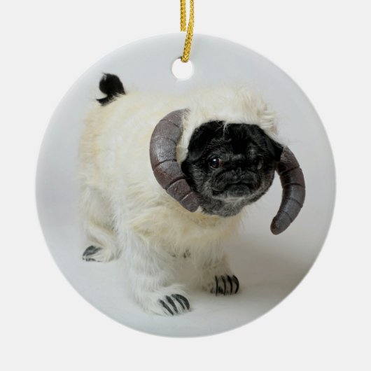Chubbs die Wampug Weihnachtsverzierung Keramik Ornament (Vorne)