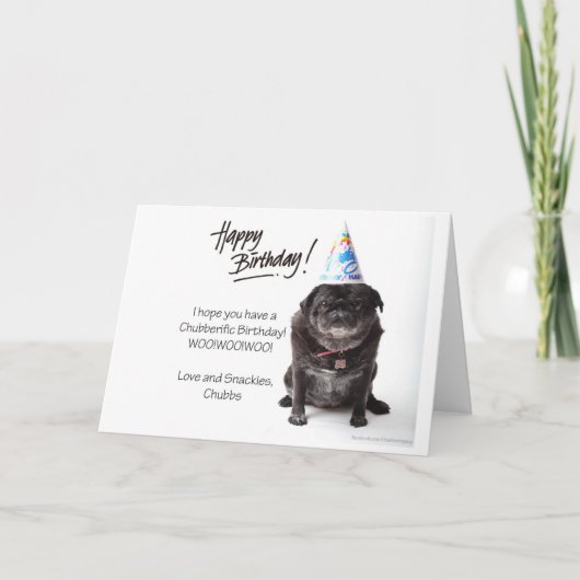 Chubbs The Wampug Birthday Card Karte (Vorderseite)