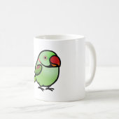 Chubby Alexandrine Indian Ringneck Kaffeetasse (VorderseiteRechts)