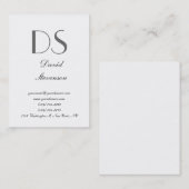 Chubby Art Deco Script Monogram Business Card Visitenkarte (Vorne/Hinten)