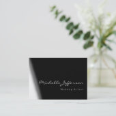 Chubby Artist Gray Schwarz-weiße Visitenkarte (Stehend Vorderseite)