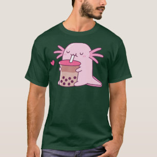 Chubby Axolotl Enjoys Bubble Tee