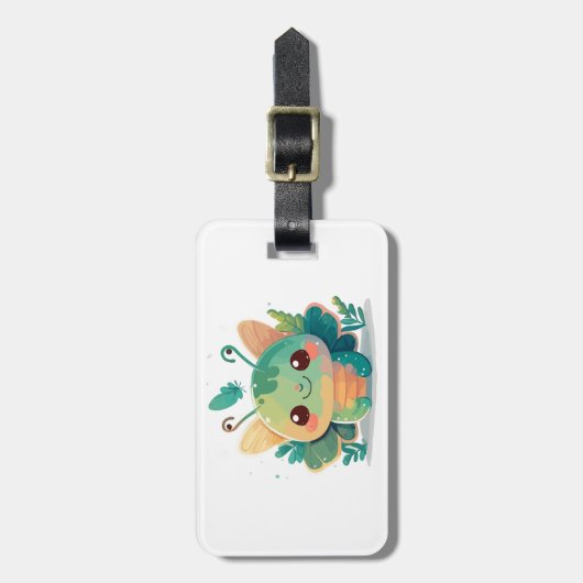 Chubby baby Butterfly Gepäckanhänger (Vorderseite vertikal)