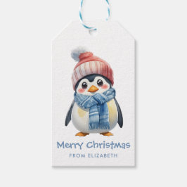 Chubby Baby Penguin Weihnachten Niedlich Geschenkanhänger