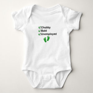 Chubby Bald Arbeitslose Funny Newborn Baby Strampler