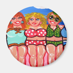 Chubby Beach Divas Friends Magnet