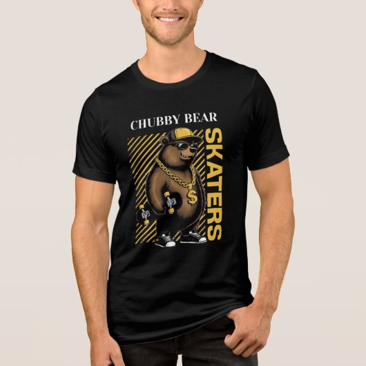 Chubby Bear Skater Grafischer T - Shirt (Vorderseite)