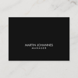 Chubby Beruflich Black Schlicht Business Card Visitenkarte