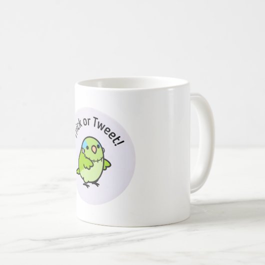 Chubby Bird Frankenstein Parrotlet - Halloween Kaffeetasse (VorderseiteRechts)