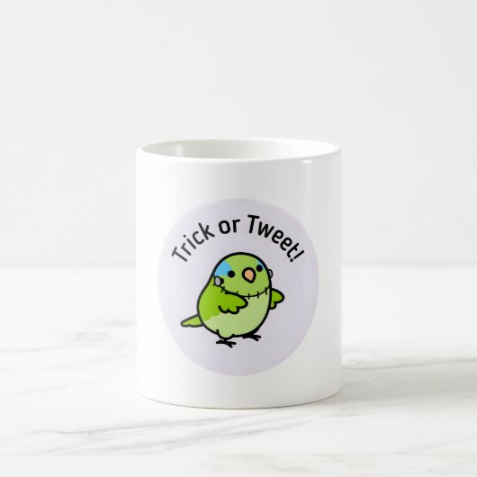 Chubby Bird Frankenstein Parrotlet - Halloween Kaffeetasse (Mittel)