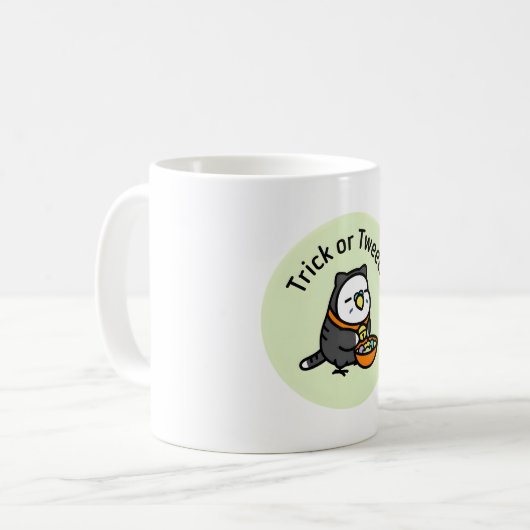 Chubby Bird Kitty Costume Bugie Halloween Kaffeetasse (Vorderseite Links)