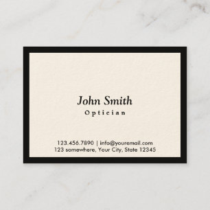 Chubby Black Border Optical Business Card Visitenkarte