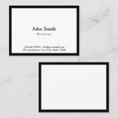 Chubby Black Border Pianist Business Card Visitenkarte (Vorne/Hinten)